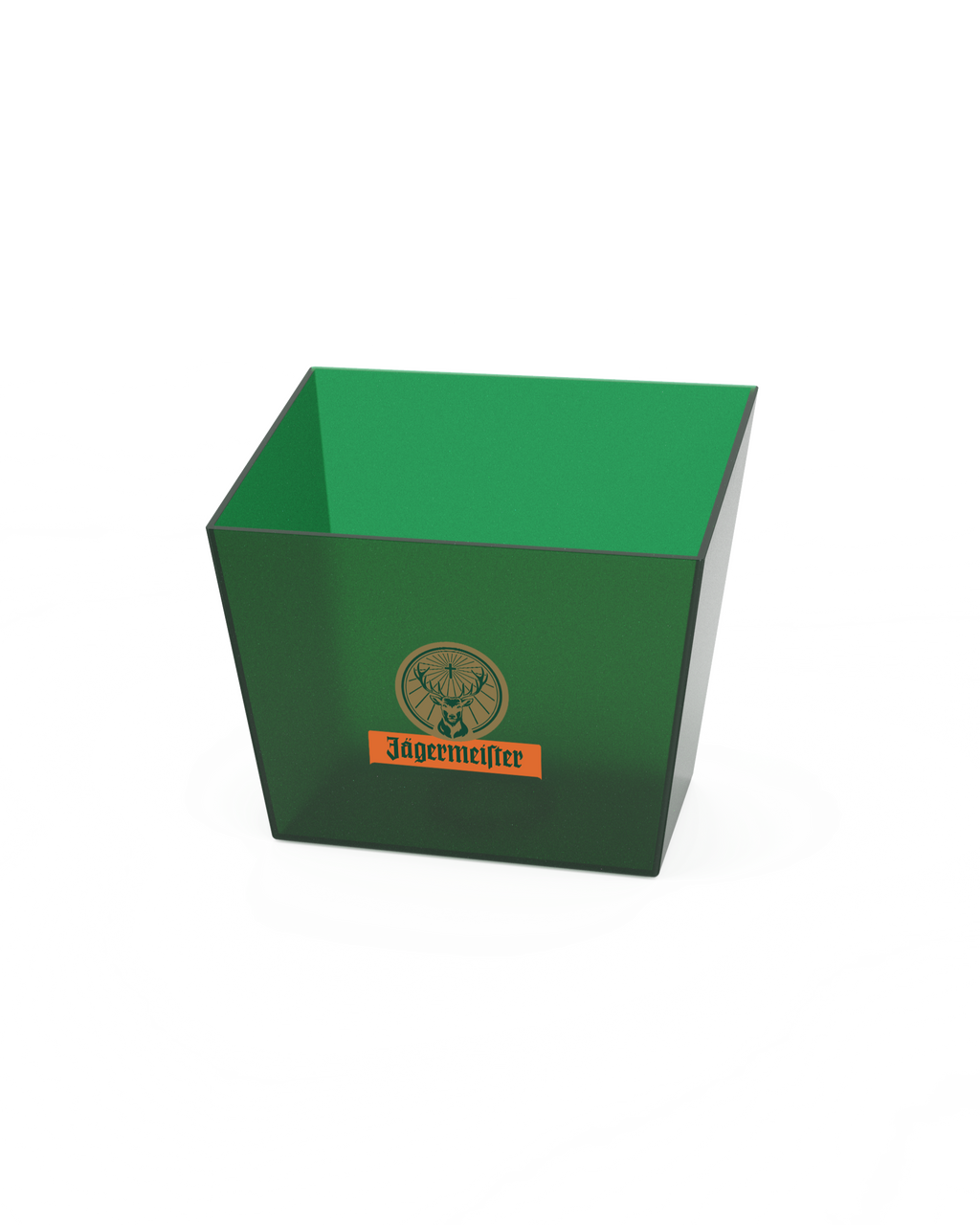 Green bottle serve with Jägermeister logo 