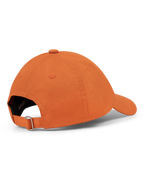Orange Jägermeister Racing cap from the side.