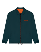 Jägermeister reversible jacket from the front. The green side is visible