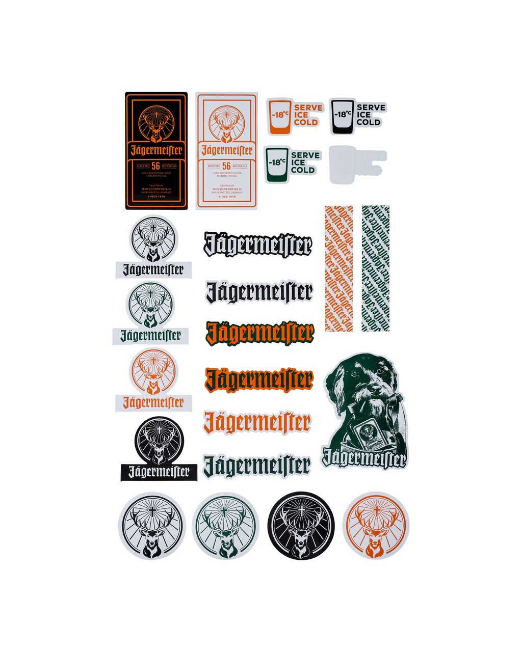 Colecție de logo-uri și elemente de branding Jägermeister 