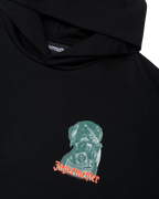 Hanorac negru cu logo Jägermeister Waldi pe piept